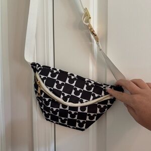 Checkered Black and White Crossbody Bag